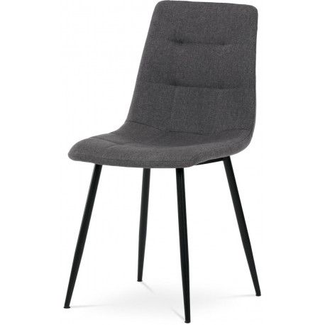 Židle jídelní, šedá látka, kov černý mat DCL-974 GREY2