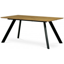 Stůl jídelní 160x90x75 cm, deska MDF, 3D dekor divoký dub HT-722 OAK