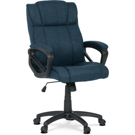Kancelářská židle, modrá látka, černý kříž KA-C707 BLUE2