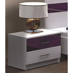 Noční stolek CLEMENTE fialový