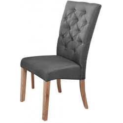 Jídelní čalouněná židle ATHENA šedá/dub natural