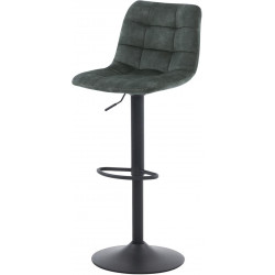 Židle barová, zelená sametová látka, černá podnož AUB-711 GRN4