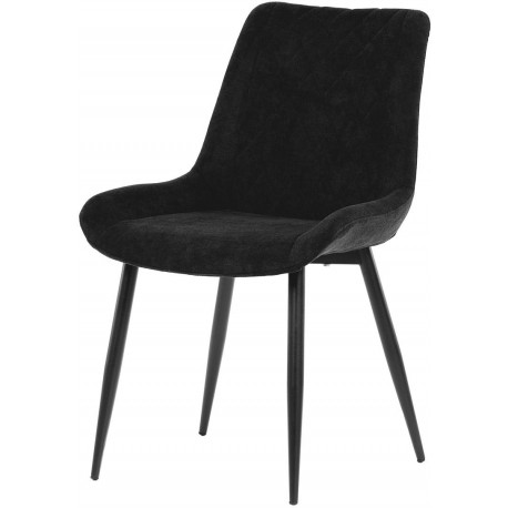 Jídelní židle, černá látka, černý kov DCL-218 BK2