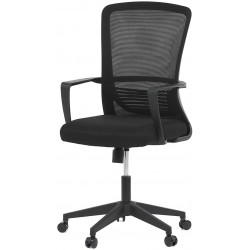 Židle kancelářská, černá MESH, plastový kříž KA-S249 BK