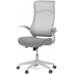 Kancelářská židle, houpací  mech., šedá MESH, plast. Kříž KA-A182 GREY