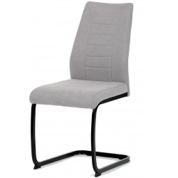 Židle jídelní,  světle šedá látka, černé kovové nohy DCL-438 LAN2