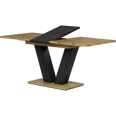 Jídelní stůl, 140-180x80x76 cm, MDF deska, 3D dekor divoký dub HT-912 OAK