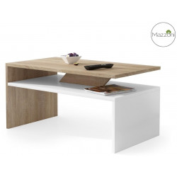 Konferenční stolek PRIMA 90x50 cm dub sonoma/bílá