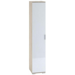 Šatní skříň 1-dveřová TERRA sonoma/bílá lesk