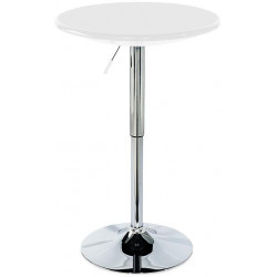 (AUB-5010 WT) Barový stůl, bílá / chrom AUB-4010 WT