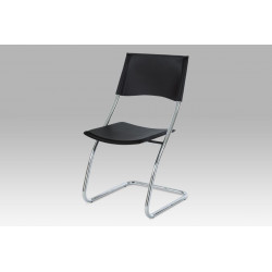 Židle chrom / černá koženka