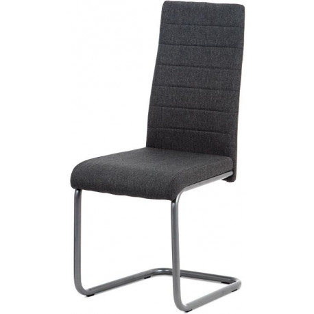 Jídelní židle, šedá látka, kov matný antracit DCL-400 GREY2