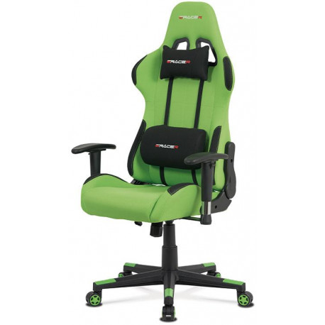 Kancelářská židle, zelená látka, houpací mech., plastový kříž KA-F05 GRN