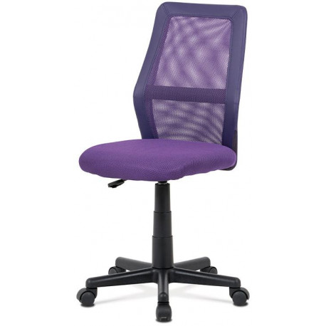 Kancelářská židle, fialová MESH + ekokůže, výšk. nast., kříž plast černý KA-V101 PUR