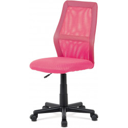 Dětská židle, potah růžová látka, síťovina MESH a ekokůže, výškově nastavitelná KA-Z101 PINK